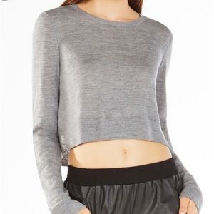 BCBGMAXAZRIA MIREILLE WOOL CROP TOP